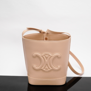 Celine Cuir Triomphe Small Smooth Cow Leather Bucket Bag - Peach 68530