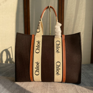 Chloe Woody Large Tote Bag - Brown 58280