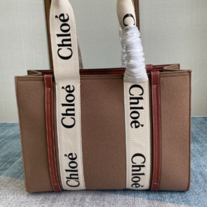 Chloe Woody Medium Tote Bag - Brown 52318