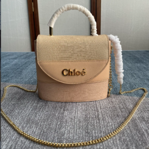 Chloe Small Aby Lock Crocodile Handbag - Cream 44752