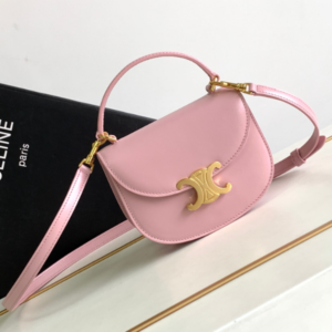Celine Mini Besace Smooth Cow Leather Arc De Triomphe Bag - Pink 72592