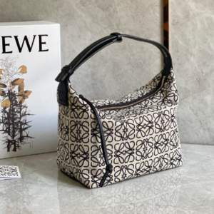 Celine Cubi Embroidered Lunch Large Bag - Black/White 48688