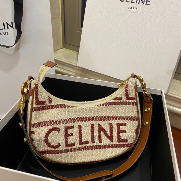 Celine Towel Armpit Crescent Bag - Brown 70323