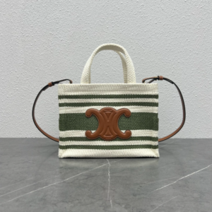Celine Large And Small Stripes Tote Bag - Green 25783