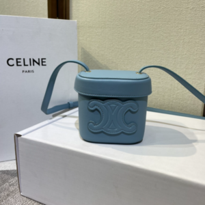 Celine Boxtriomphe Three-dimensional Small Bucket Bag - Blue 21627