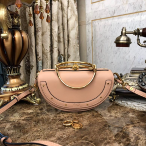 Chloe Large Ring Design Nile Handbag - Cream 72983