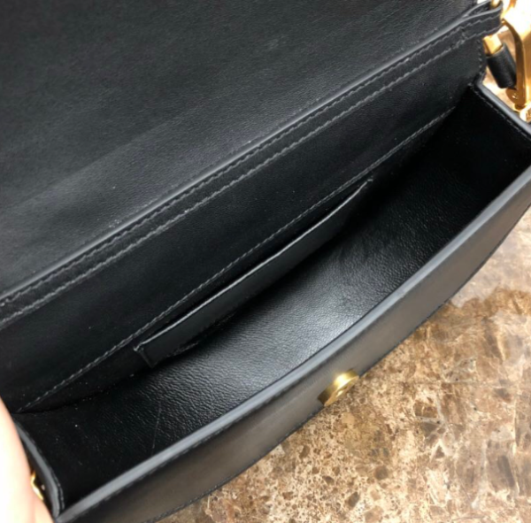 Chloe Large Ring Design Nile Handbag - Black 88163 - Image 3