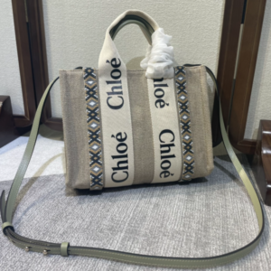 Chloe Woody Diamond Embroidered Medium Tote Bag 93127