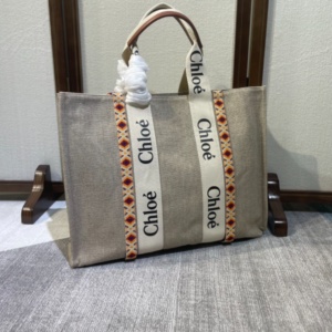 Chloe Woody Diamond Embroidered Large Tote Bag 65138