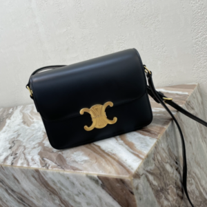 Celine Teen Triomphe Calfskin Handbag - Black 73065