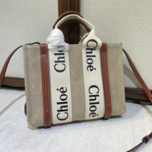Chloe Woody Small Shoulder Strap Tote Bag - Brown 88109