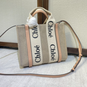 Chloe Woody Small Shoulder Strap Tote Bag - Cream 62130