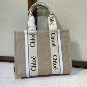 Chloe Woody Medium Shoulder Strap Tote Bag - White 41563