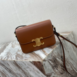 Celine Teen Triomphe Calfskin Handbag - Brown 70054