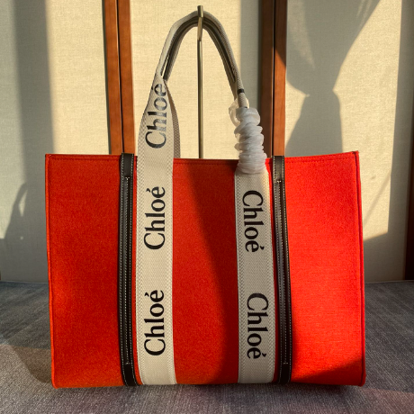 Chloe Woody Large Tote Bag - Red 87752