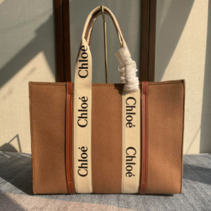 Chloe Woody Large Tote Bag - Brown 36147