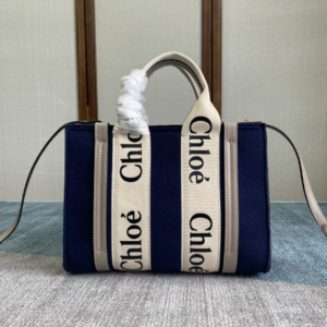 Chloe Woody Small Tote Bag - Blue 35503