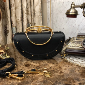 Chloe Large Ring Design Nile Handbag - Black 88163