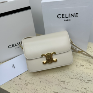 Celine Teen Triomphe Calfskin Handbag - Light Gray 14941