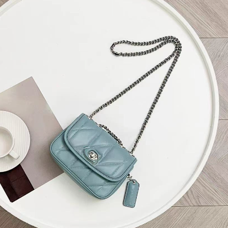 Coach Pillow Madison First-layer Armpit Crossbody Women's Bag - Blue 37337