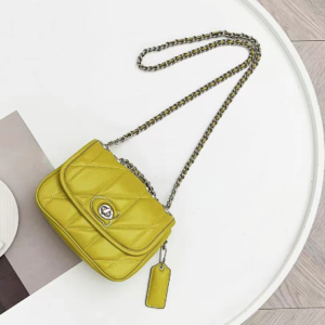 Coach Pillow Madison First-layer Armpit Crossbody Women's Bag - Yellow 89623