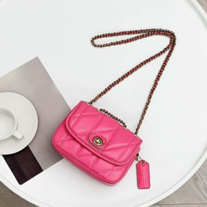 Coach Pillow Madison First-layer Armpit Crossbody Women's Bag - Dark Pink 76614