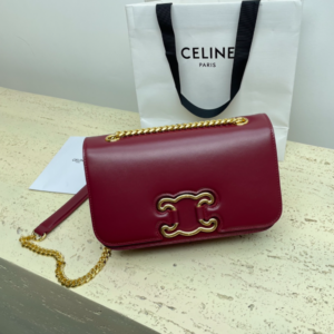 Celine Arc De Triomphe Chain Bag - Maroon 28119