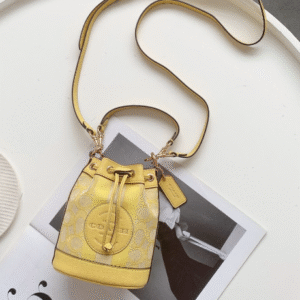 Coach Mini Macaron Color Bucket Bag - Yellow 95066
