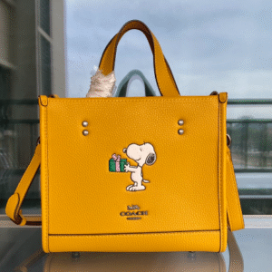Coach Snoopy Versatile Handbag - Yellow 58233