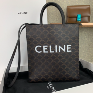 Celine Cabas Triomphe Small Vertical Handbag - Black 75116