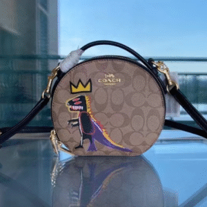 Coach C Family and Basquiat Joint Round Cake Bag 61442