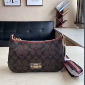 Coach Rose Red Half-moon Bag 38848