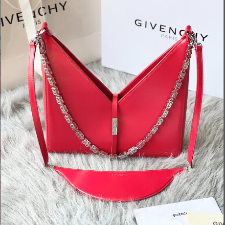 Givenchy V-shaped Cut Out Small Handbag - Red 39057