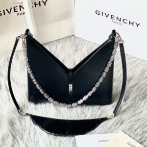 Givenchy V-shaped Cut Out Small Handbag - Black 65646