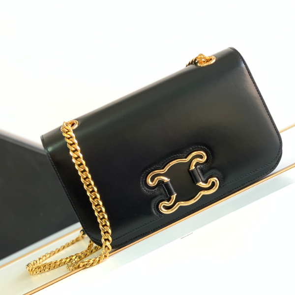 Celine Medium Triomphe Frame Shoulder Bag - Black 62874