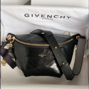 Givenchy Waxed Leather Waist Bag - Black 86204