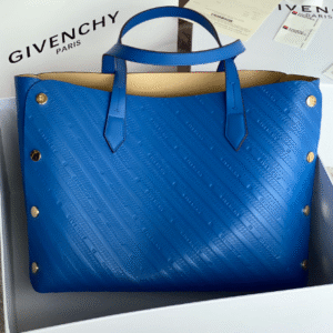 Givenchy Bond Embossed Calf Tote Bag - Royal Blue 37440