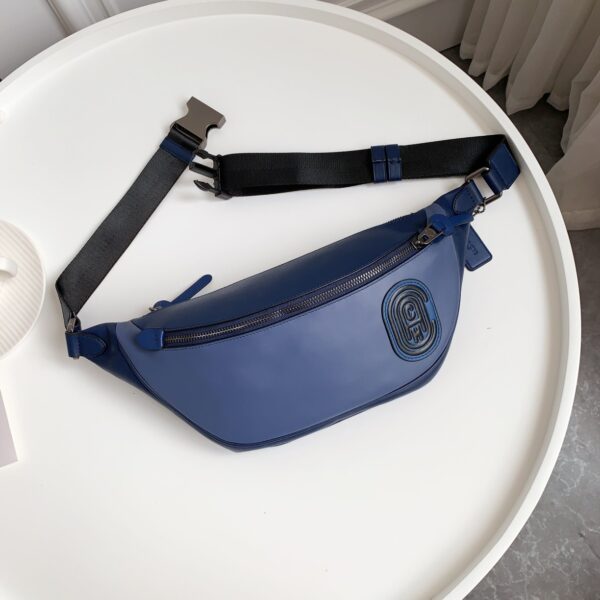 Coach C Family Men Sports Waist Bag - Blue 77026 - Image 4
