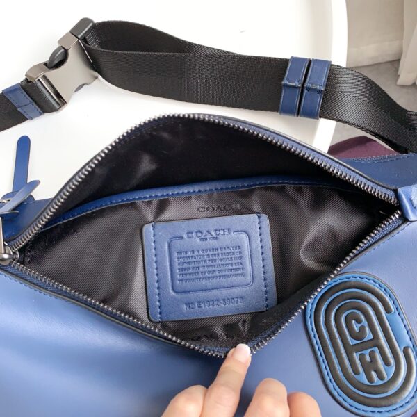 Coach C Family Men Sports Waist Bag - Blue 77026 - Image 3