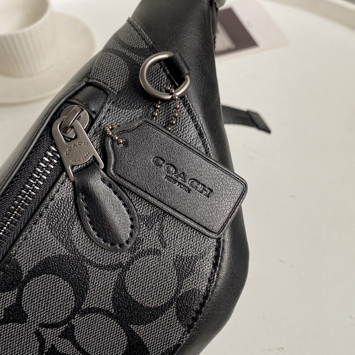 Coach Mini Waist Bag - Black 39985 - Image 2