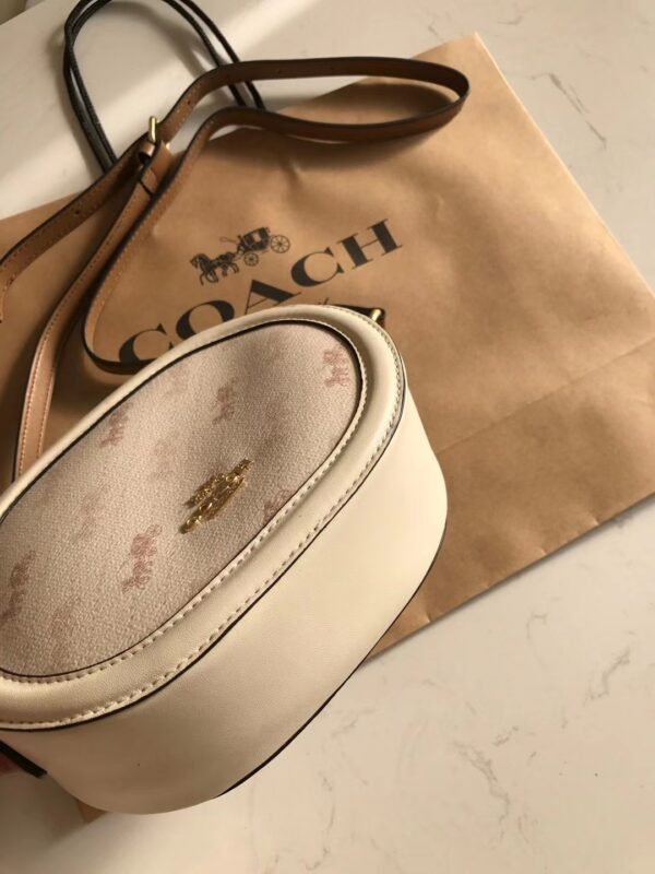 Coach Outlet Women's Bag Carriage Pattern Camera Bag - Cream 57620 - Image 5