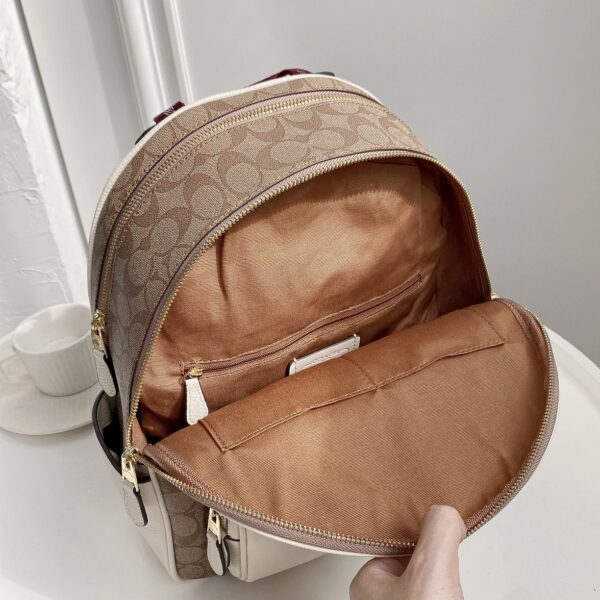 Coach Court Medium Women's Backpack - White 10130 - Image 3