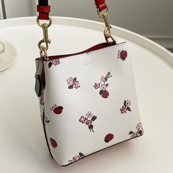 Coach New Mini Bucket Bag - White 87462 - Image 4