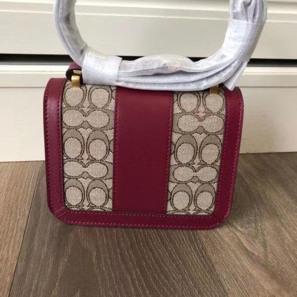 Coach Alie Series Small Handbag - Burgundy 92674 - Image 3