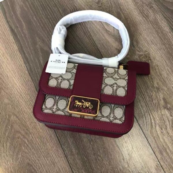Coach Alie Series Small Handbag - Burgundy 92674 - Image 2