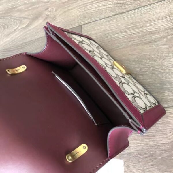 Coach Alie Series Small Handbag - Burgundy 92674 - Image 5