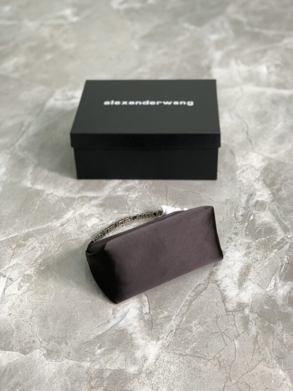 Alexander Wang Satin Clutch Bag - Black 71434 - Image 4