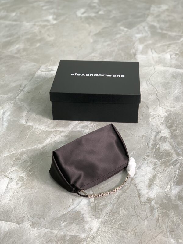 Alexander Wang Satin Clutch Bag - Black 71434 - Image 3