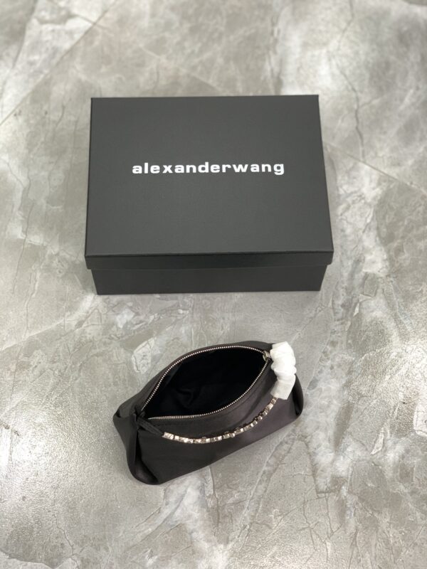 Alexander Wang Satin Clutch Bag - Black 71434 - Image 2