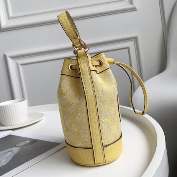Coach Mini Macaron Color Bucket Bag - Yellow 95066 - Image 5